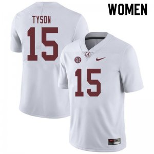 NCAA Women's Alabama Crimson Tide #15 Paul Tyson Stitched College 2019 Nike Authentic White Football Jersey UI17K51NW